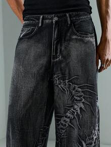 ROMWE MEN Street Life 男士休闲印花牛仔裤