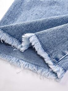 ChillGRL Tween Girls' Sweet & Cute Casual Fashion Washed Blue High Waist Elastic Waistband Five-Pointed Star & Heart Print Wide Leg Jeans, Suitable For Daily School, Weekend Outing, And Party Occasions