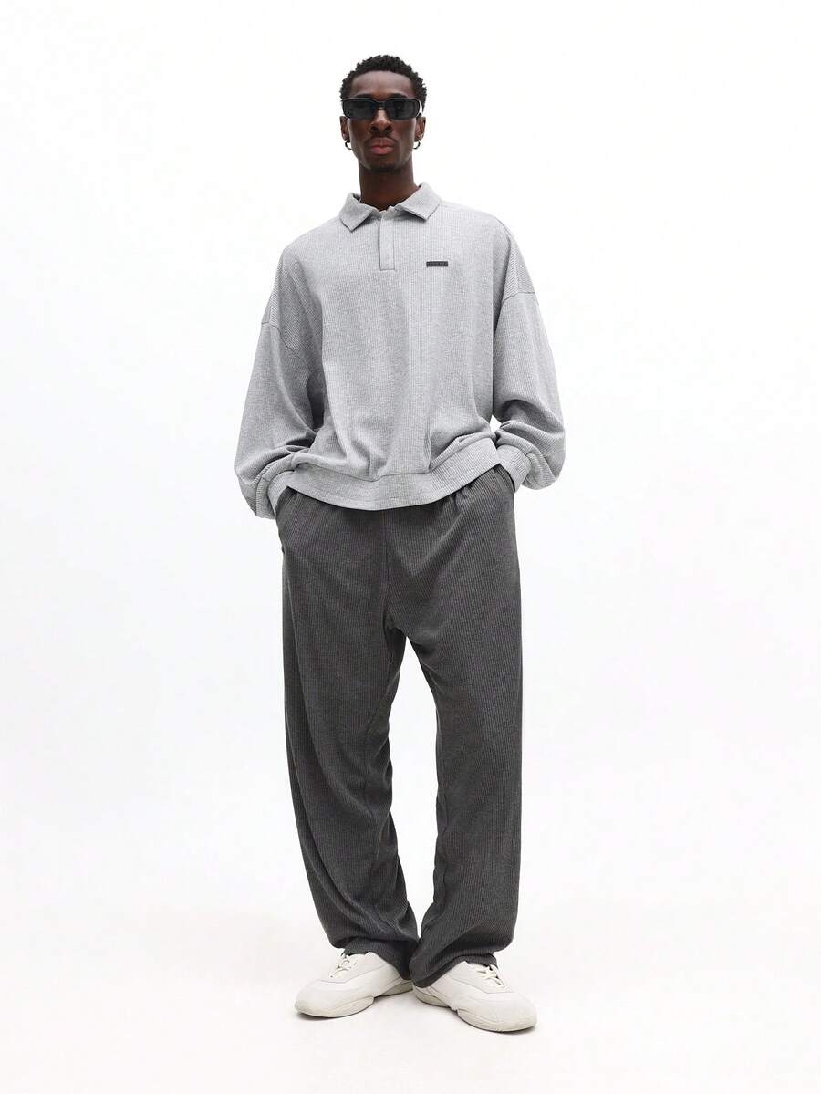 SUMWON Men Polo Co-Ords - Grey - View 1