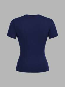 SHEIN EZwear 3pcs Women Casual Crew Neck Bodycon Long Sleeve T-Shirt Set - Multicolor - View 10