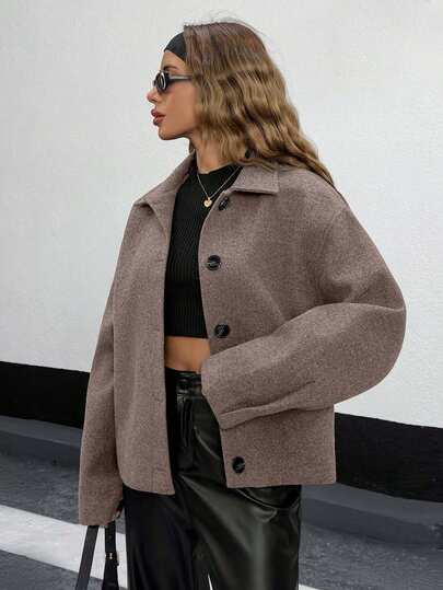 EURMUSE Mantel mit Knopfdetails, Business-Kleidung