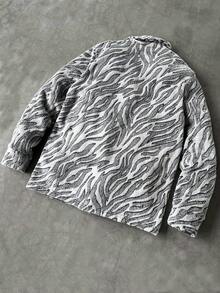 Manfinity Roughcore 男士加大码抓绒成熟休闲INS热销外套。适合日常穿着，男士外套，适合圣诞节、新年假期、派对、晚宴、秋冬季。男士都市保暖格子长袖美式外套，送给朋友、丈夫、男友的礼物。男士抽象印花长袖休闲图案外套。 - 彩色 - 查看 2