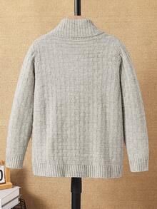 Tween Boys' Casual Half-Zip Pullover Knit Long Sleeve Sweater Fall Winter