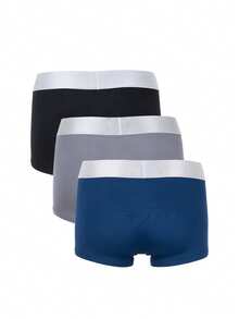 Calvin Klein 3 Pack Men's Boxers - Black/Grey Sky/Lake Crest Blue - View 2