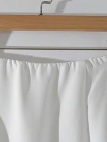 Franclia Bộ 2 món thanh lịch áo khoác dài tay ren tương phản và chân váy midi đuôi cá cho nữ - trắng - Xem 6