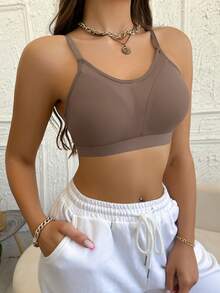 1pc Women's Seamless Underwear, Mocha Brown - Coffee Brown - View 5