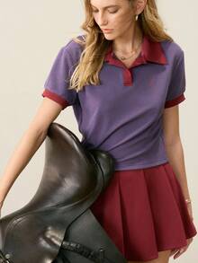 Activina Purple Polo Shirt, Tennis Outfits For Women Polo Shirt, Golf