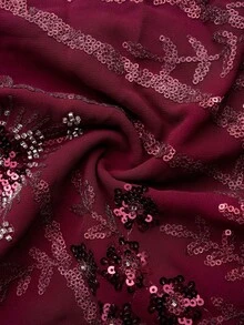 Gownix 亮片刺绣吊带背心，时尚优雅，适合派对、新年、圣诞节等场合，亮片闪耀夺目。 - 紅色 - 查看 7