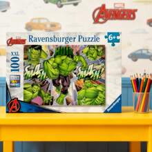 Ravensburger Marvel Hulk 100 Piece Jigsaw Puzzle Age 6 Years+ 12004119 - Multicolor - View 7