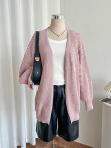 Celisse Women's Casual Solid Color Ribbed Knit Cardigan, Autumn/Winter