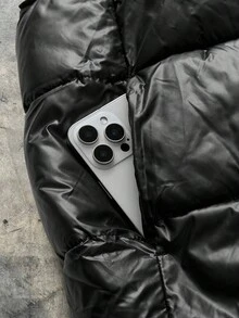 AXEPEAK 新款时尚秋冬男士无袖背心、百搭夹克 - 黑色 - 查看 4