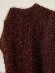 Lyxana Women's Off-Shoulder Soft Knit Camisole Top - Brown - View 10