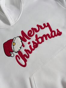 PAVTROS Set bărbătesc cu hanorac și pantaloni de trening brodați cu broderie de Crăciun, pentru iarnă