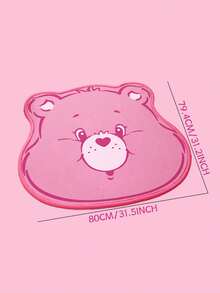 Care Bears X PETSIN 1PC Pet Cat Dog Universal Pink Bear Cartoon Cute Pattern Printed Plush Warm And Comfortable Dog Sleeping Mat - Bear head floor mat - View 9