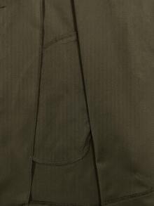 Franclia Fashionable French Retro H-Shaped Waist Belt Waist Cinching Lapel Camel Women's Autumn/Winter Windbreaker - Army Green - View 6