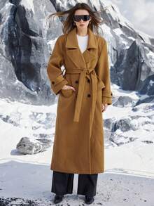 Aveloria Modichic Áo khoác dài tay bó eo màu be, tối giản và thanh lịch, thiết kế bó eo tôn dáng, thích hợp để đi làm, mặc hàng ngày và mua sắm - Lạc đà - Xem 6