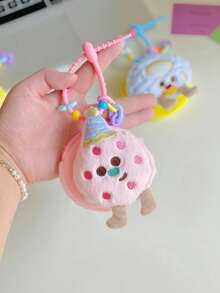 Cookie Coin Purse - Cute Biscuit Keychain Pouch For Money, Keys & Earphones