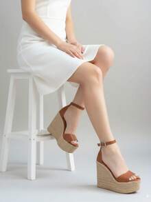Women Platforms & Wedge Sandals - Camel - View 2