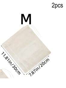 2pcs/3pcs/4pcs Thickened Mesh Filtering Bags, Cheesecloth Bags For Herb Decoction, Broth, Soy Milk Filtration - Beige - View 18