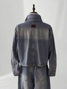 ESTAVOR Men's Casual Retro Denim Jacket, Autumn - Light Wash - View 4