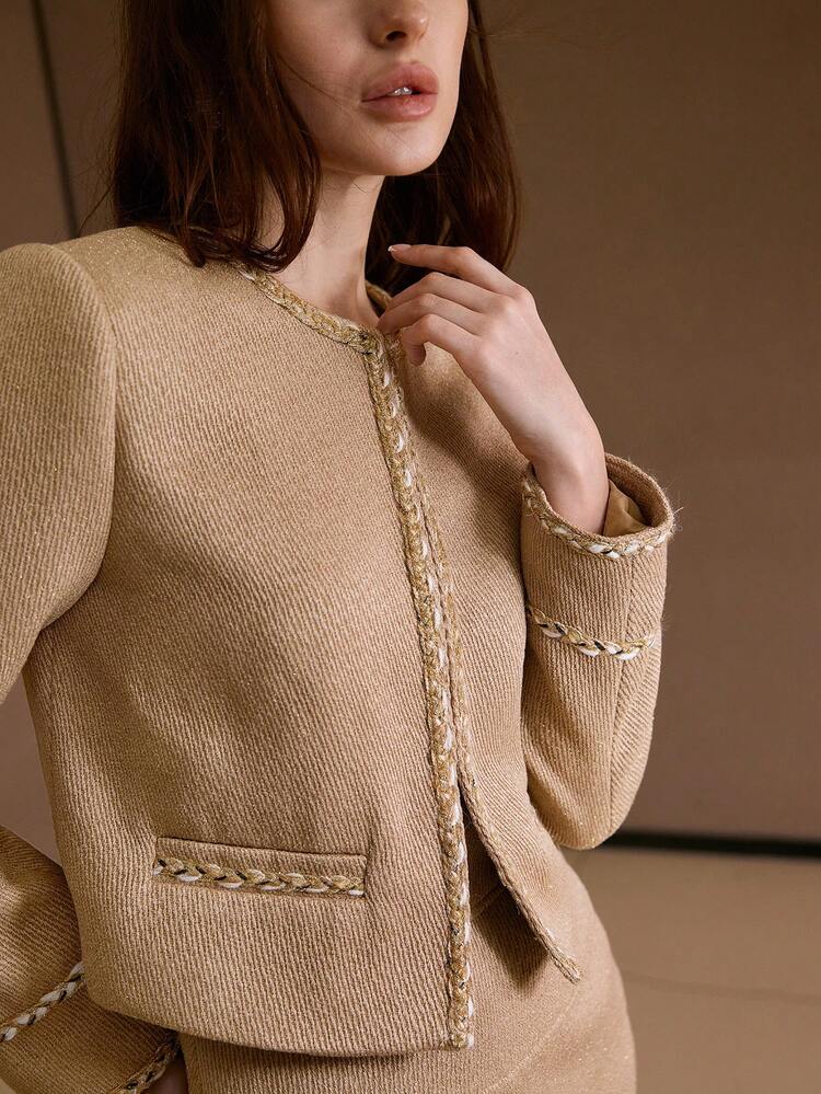 LOOSE FIT PATCHWORK RIBBON JACKET, AUTUMN/WINTER