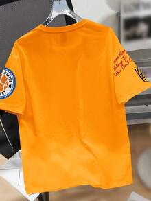 Claim Dot Men's Casual Printed Round Neck Short Sleeve T-Shirt