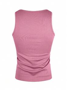 Manfinity Dauomo Men's Casual Versatile Solid Color Top - Multicolor - View 2