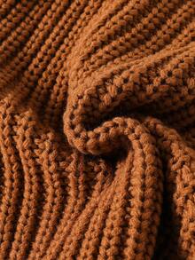 Baby Girls Sweater Set,Vintage Thick Knit Outfit,Caramel Crew Neck Sweater+Beige Ribbed Pants,2 Pcs Autumn,Modest,Family Matching,All Shades Of Brown - Multicolor - View 6