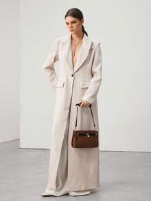 SHECARRY 女士斜挎包，绒面革，PU材质，五金挂锁装饰，时尚，优雅，简约，个性，百搭，经典，适合通勤，办公，约会，日常，购物，下午茶 - 棕色 - 查看 8