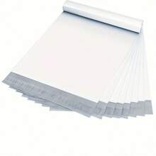 10个装自粘密封快递物流邮寄防水防尘包装袋，礼品包装运输袋返校 - 白色 - 查看 1