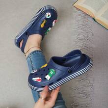 Women Flat Sandals - Navy Blue - View 1