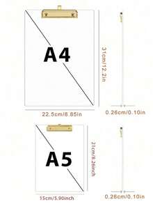 1 件亚克力剪贴板，8.6x12 剪贴板，带薄夹，可悬挂剪贴板，透明剪贴板 - 标准信纸尺寸 A4，适用于办公室和学校用品 - 彩色 - 查看 17