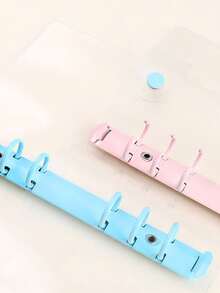 1 件透明糖果色 A6 PVC 6 环活页夹封面 - 轻质可再填充计划簿外壳（不含纸），学校用品，返校 - 多色 - 查看 8