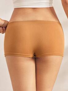 Ocili 5pcs/Pack Seamless Mid-Waist Briefs, Leisure Minimalist Comfortable Underwear