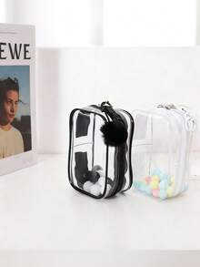 SHEIN Tas Penyimpanan Display, Kantong Anti Debu Transparan untuk Boneka Monster yang Elegan, Organizer PVC Portabel & Tahan Air dengan Gantungan Kunci untuk Boneka, Mainan, Kabel, Ideal untuk Hadiah Ulang Tahun/Natal (Boneka Tidak Termasuk) - MultiWarna - View 2