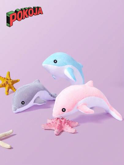1pc 27/44cm Kawaii Dolphin Plush Toys Cute Mini Dolphin Animal Dolls Stuffed Soft For Birthday Gift