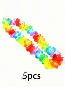 5/10/20/30/40/50件装，夏威夷花环项链，热带夏威夷花卉主题派对礼品，头饰，节日婚礼，海滩生日装饰，派对用品，花环，头饰，节日婚礼，海滩生日装饰，圣诞节 - 顏色 - 查看 18