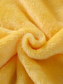 3pcs Baby Girls' Pink Minimalist Print Long Pants, Long Sleeve Top And Hooded Robe Set, Comfortable Loungewear - Yellow - View 5