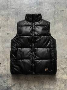 AXEPEAK 新款时尚秋冬男士无袖背心、百搭夹克 - 黑色 - 查看 1