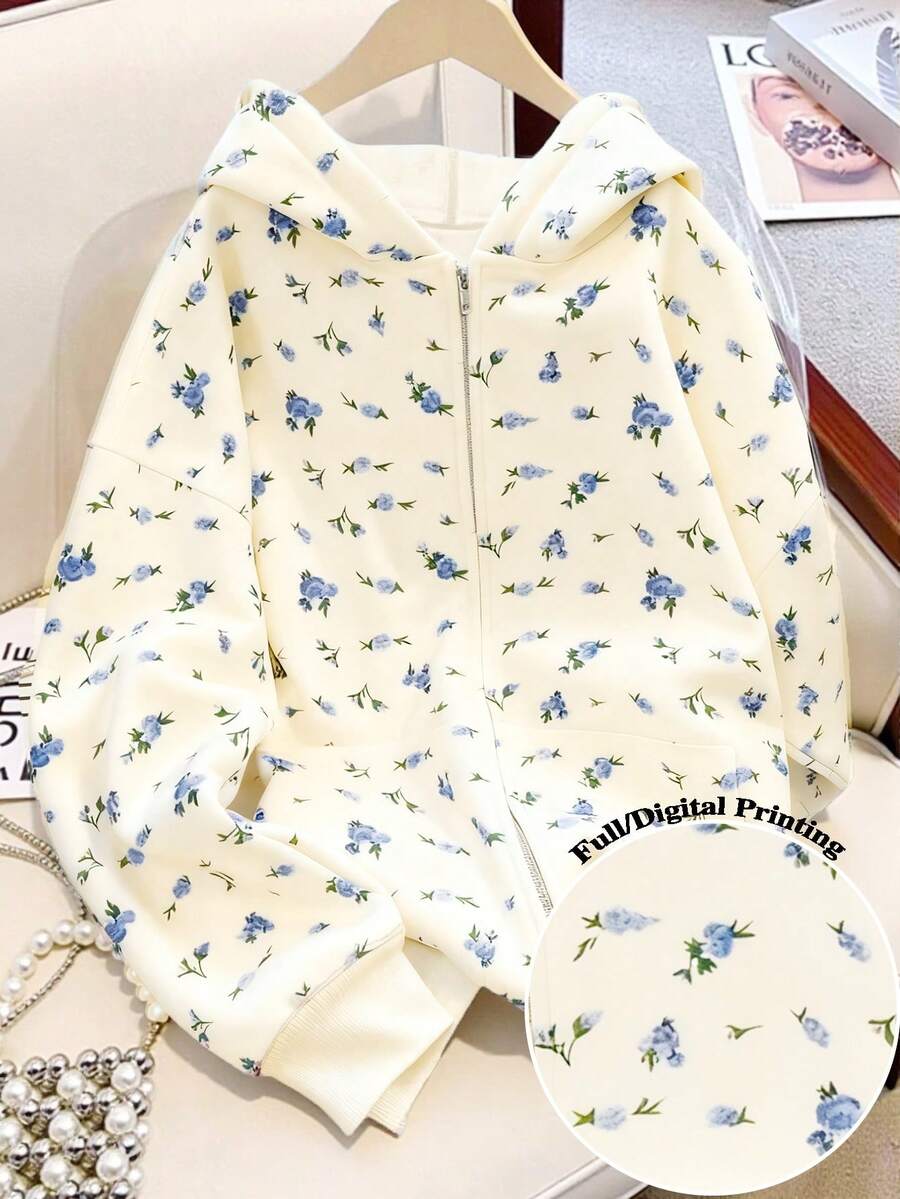 Women's Ditsy Floral Sweatshirt - Multicolor - View 1