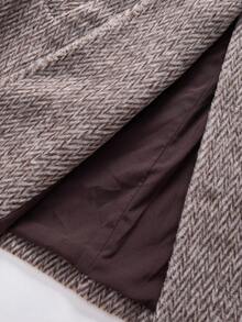 Ellevyn 女式人字形翻领长袖双排扣休闲大衣，秋冬 - 彩色 - 查看 7