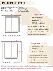 1/2 Rèm cửa sổ Bohemian, Rèm cửa sổ bằng vải lanh mờ đục và trong suốt, Thích hợp cho phòng ngủ, phòng ăn hoặc rèm cửa sổ nhà bếp, Rèm trang trí ngăn cửa sổ hình vòm, Trang trí mùa thu, Trang trí mùa thu, Trang trí phòng - Màu cát - Xem 6