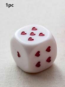 Joivida 1个/2个/4个，2.5厘米心形骰子，心形点数，游戏道具，麻将骰子，桌面游戏，适用于夜总会、酒吧、饮酒、派对道具、骰子道具，适合作为新年礼物、情人节礼物、派对用品、游戏道具等。可用于节日、生日、婚礼、场景装饰、派对用品等场合。 - 彩色 - 查看 11