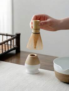 485ml Ceramic Matcha Bowl And Chasen Lid Set, Easy To Clean, Home Matcha Tools, Kungfu Drinkware Tea Accessories.