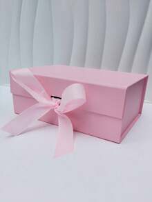 Collapsible Thick Hard Cardboard Gift Boxes For Presents Packaging, Rectangle Box  Closure With Ribbon For Groomsman Proposal Box, Wedding, Christmas, Halloween, Birthday Gift Packaging,School Supplies,Back To School - Multicolor - View 3