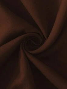 Roveilla Váy dài tay màu trơn cổ điển tối giản, bảo thủ, cỡ lớn dành cho nữ, mùa thu/đông - Màu nâu  Mocha - Xem 7