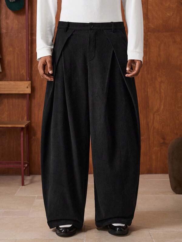 SWAVVY Pantalones casuales de pana de moda para hombres, otoño/invierno