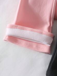 2件套女童紧身裤套装，腰部有贴片装饰，时尚秋冬 - 彩色 - 查看 8