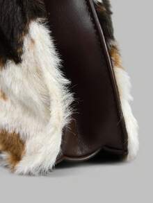 Ontre Women's Minimalist Cow Pattern Handbag - Cow Brown - View 4