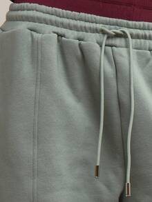 MUSERA Low Rise Oversized Seam Detail Wide Leg Joggers Tracksuit Bottoms Only Elegant Winter Work Cute Cosy Casual - Green - View 6